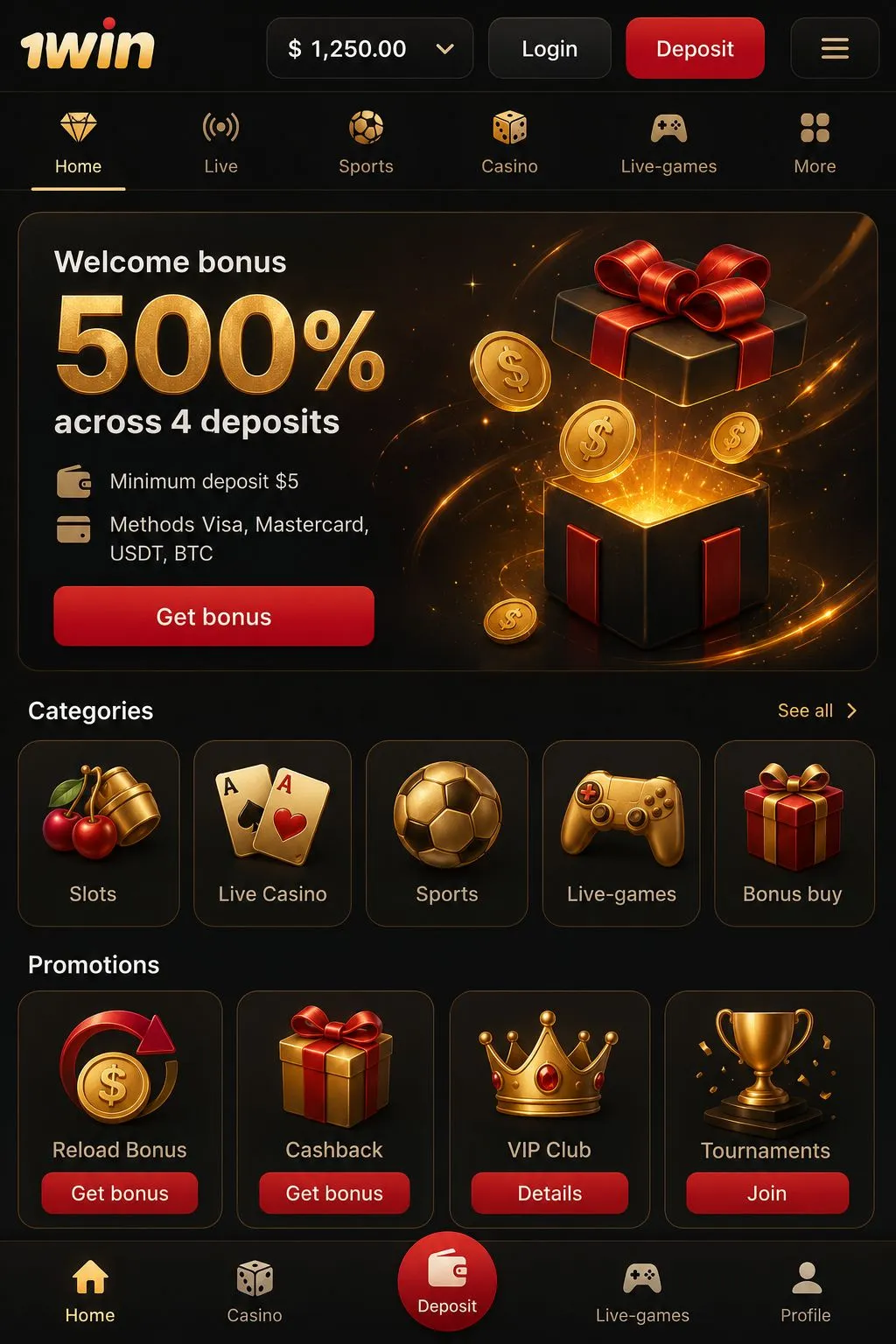 Betting and casino inside the 1win bet APP and 1win APP