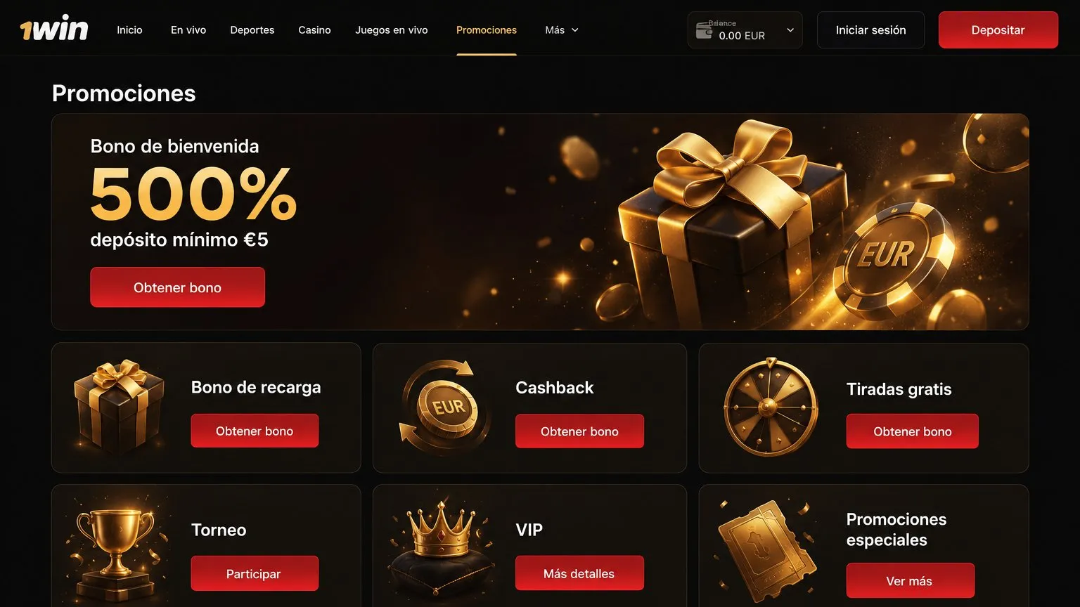 Ofertas para nuevos usuarios y clientes activos de 1win