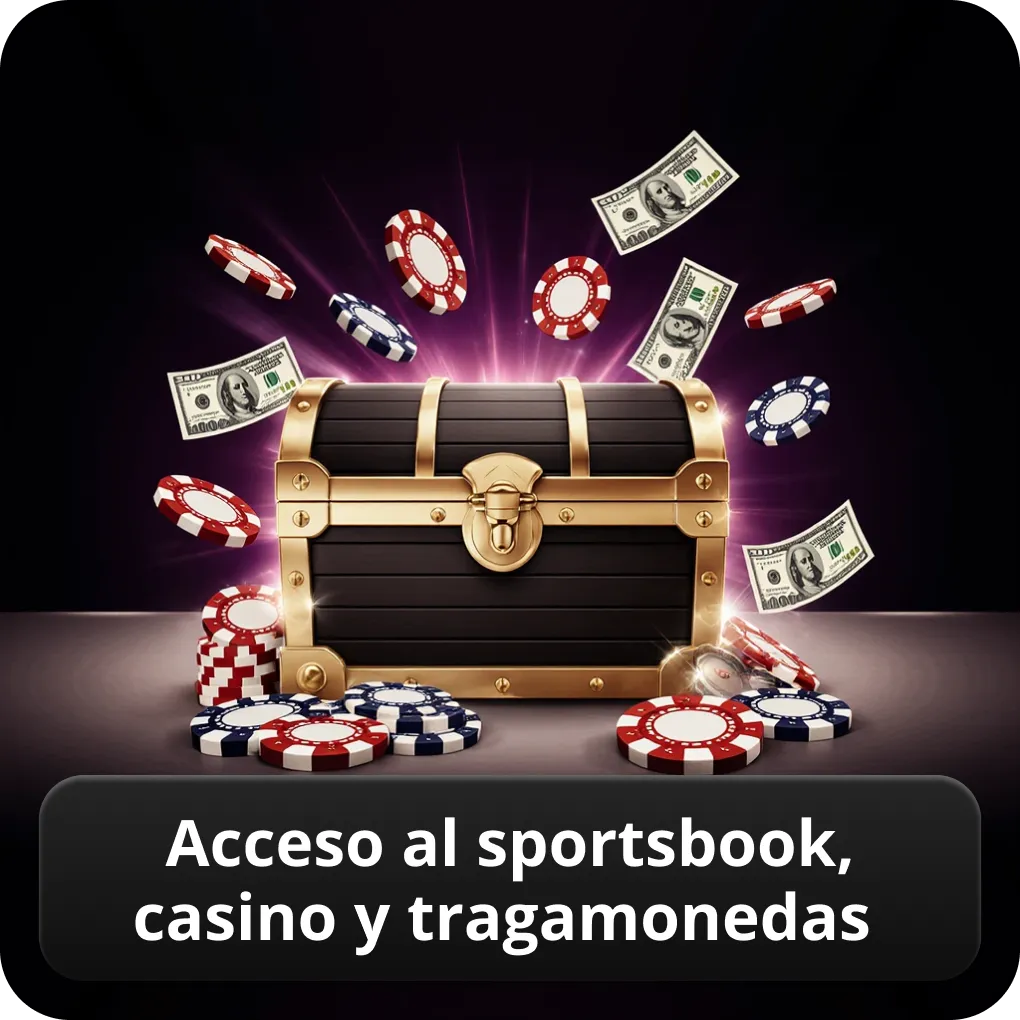 Acceso al sportsbook, casino y tragamonedas con 1win