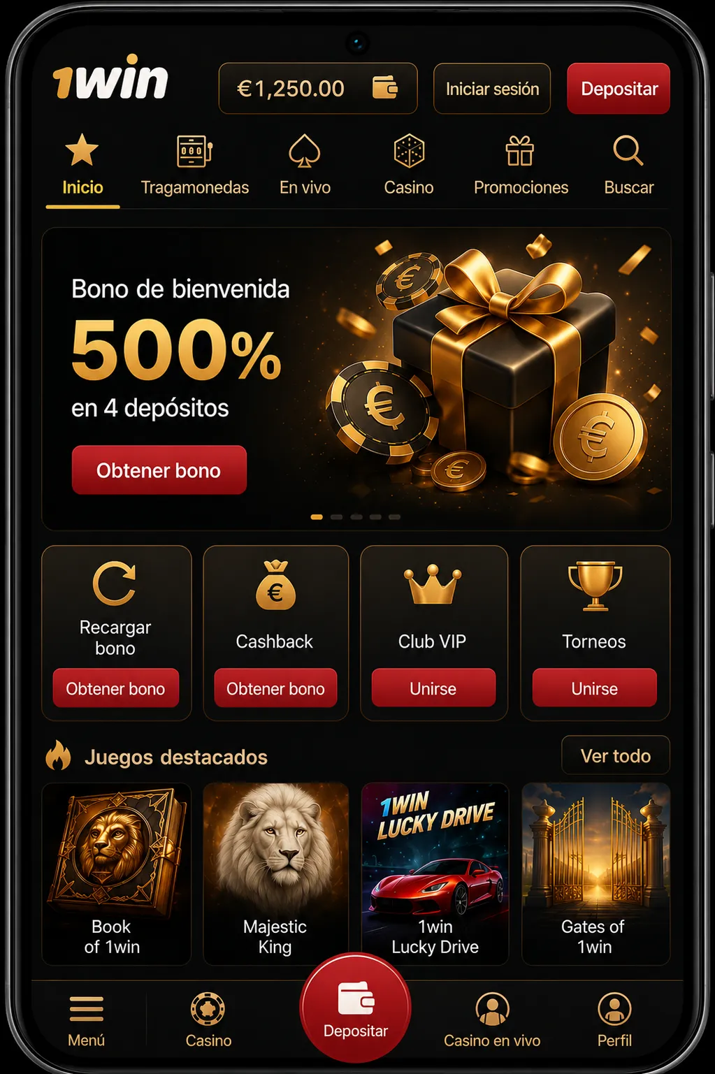 1win app en móvil — plataformas Android, iOS y Windows disponibles