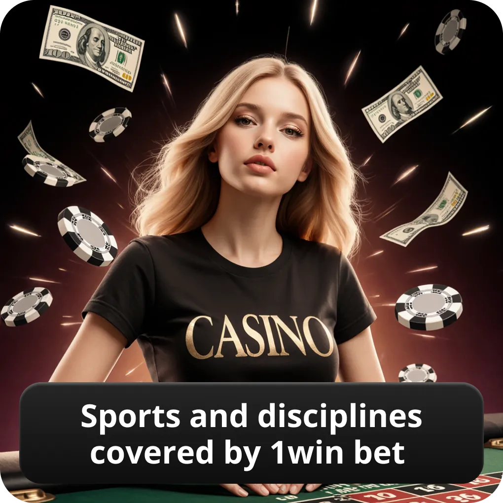 Sports and disciplines covered by 1win bet